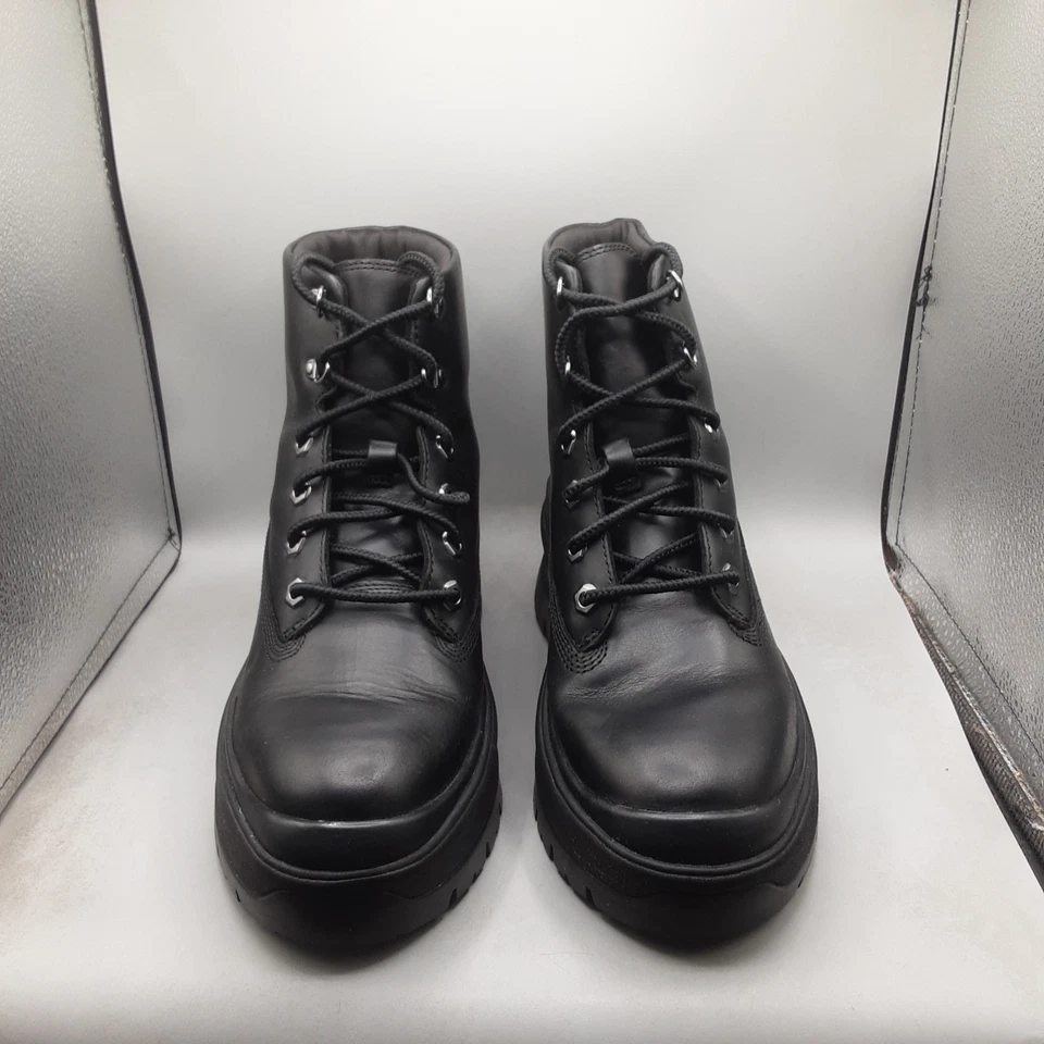 Timberland Roxie Lane Botas de Cuero con Cordones para Mujer 9M Cuero Negro Foto 2 de 4