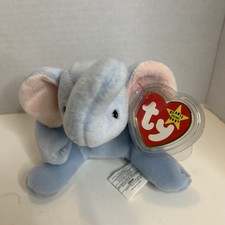 Peanut The Elephant Beanie Baby Two Tush Tags PVC
