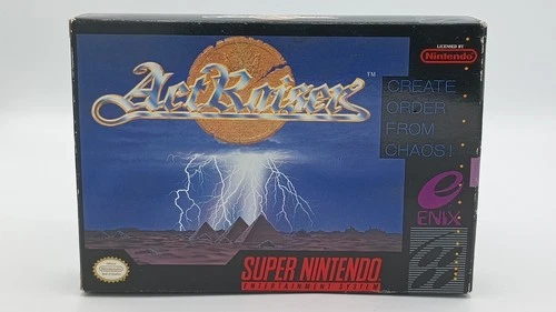 ActRaiser Super Nintendo SNES CIB 1991 CIB Box Manual Poster Cartridge Authentic