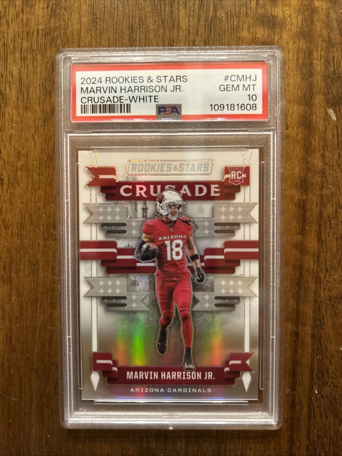 Marvin Harrison Jr. Panini Rookies & Stars Crusade #CMHJ White