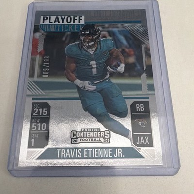 Panini 2024 Contenders Travis Etienne Jr. Playoff Ticket #47 /199 Jaguars