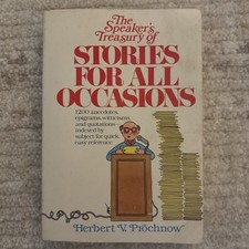 The Speakers Treasury Of Stories For All Occasions By Herbert Prochnow 