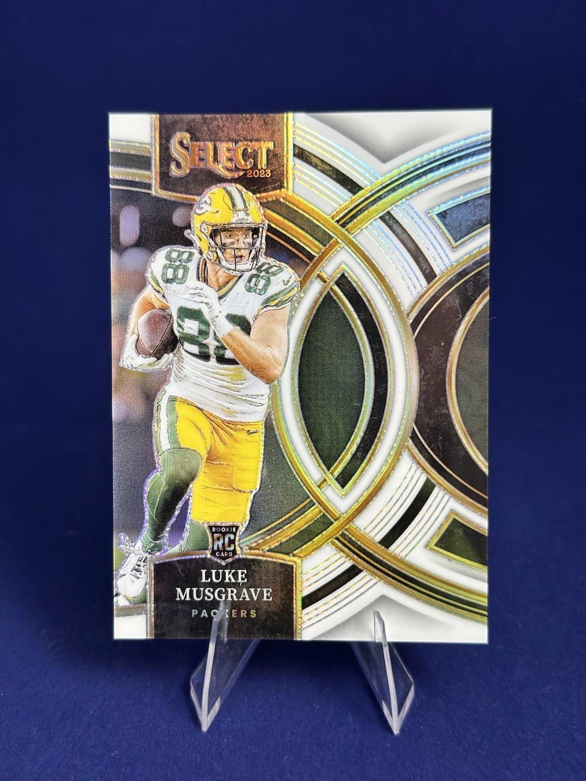 2023 Panini Select - Premier Level Luke Musgrave #166 White Prizm /35 (RC)