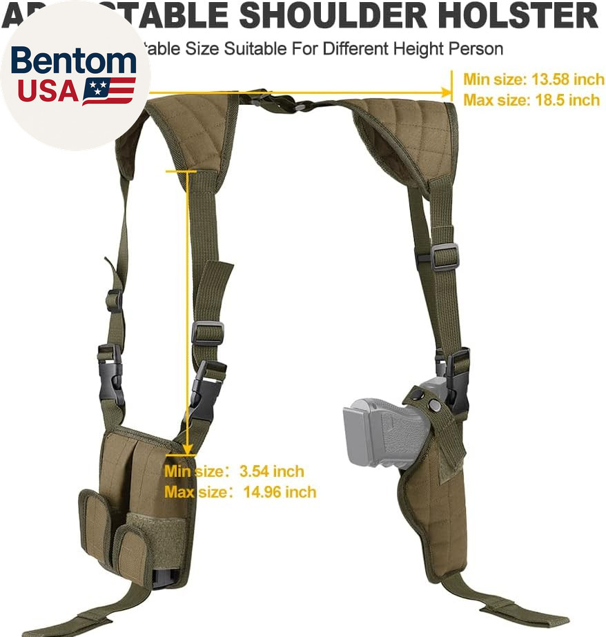 Twod Concealed Carry Shoulder Holster Nylon Cross Harness Vertical Shoulder Hols