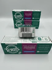 Tom's of Maine Antiplaque and Whitening Toothpaste, 4.7 oz, 4-pack