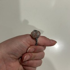 Wire Wrapped Ring With Pink Stone