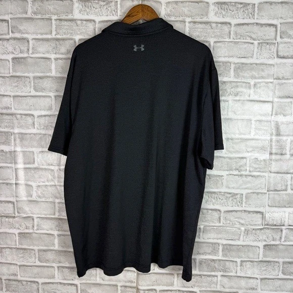 Under Armour The Play Off Polo Charcoal Black Heather Golf Polo Mens 3XL Stretch - Image 4 of 4