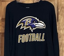Baltimore Ravens NFL Men s Long Sleeve Black sweatshirt XXL 100 Cotton