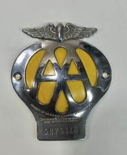 Vintage Aa Automobile Association London Auto Car Badge Emblem On79316