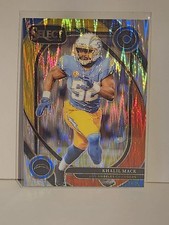 2024 Panini Select - Club Level Khalil Mack #277 Red & Yellow Shock Prizm