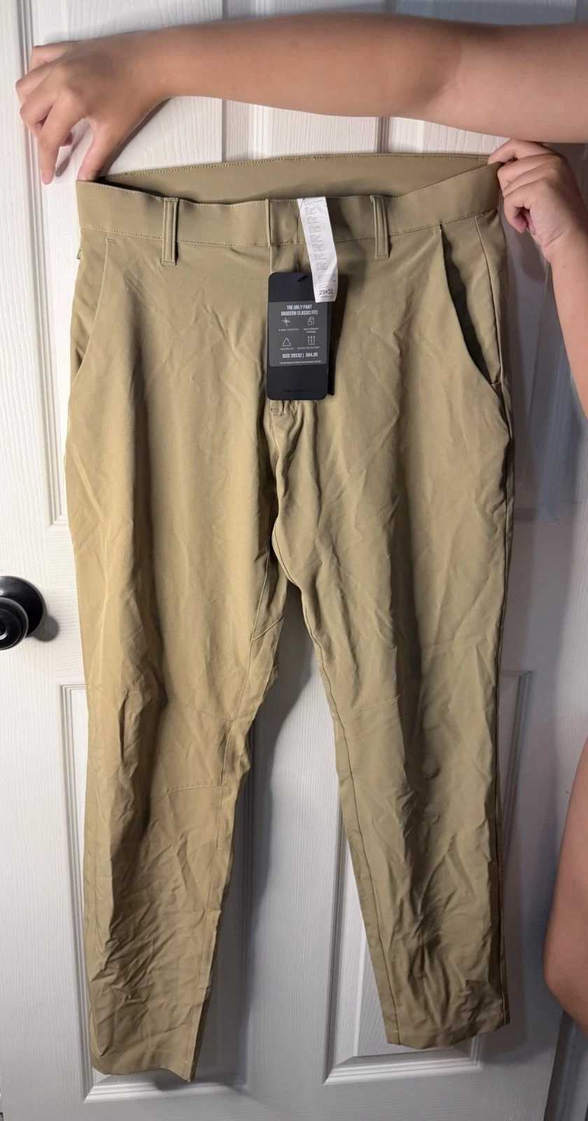 Fabletics Pants Mens 29X32 Tan The Only 4 Way Stretch Chino Performance Golf