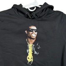 Nike Deion Sanders Prime Time Hoodie Mens Small Black Graphic NEW