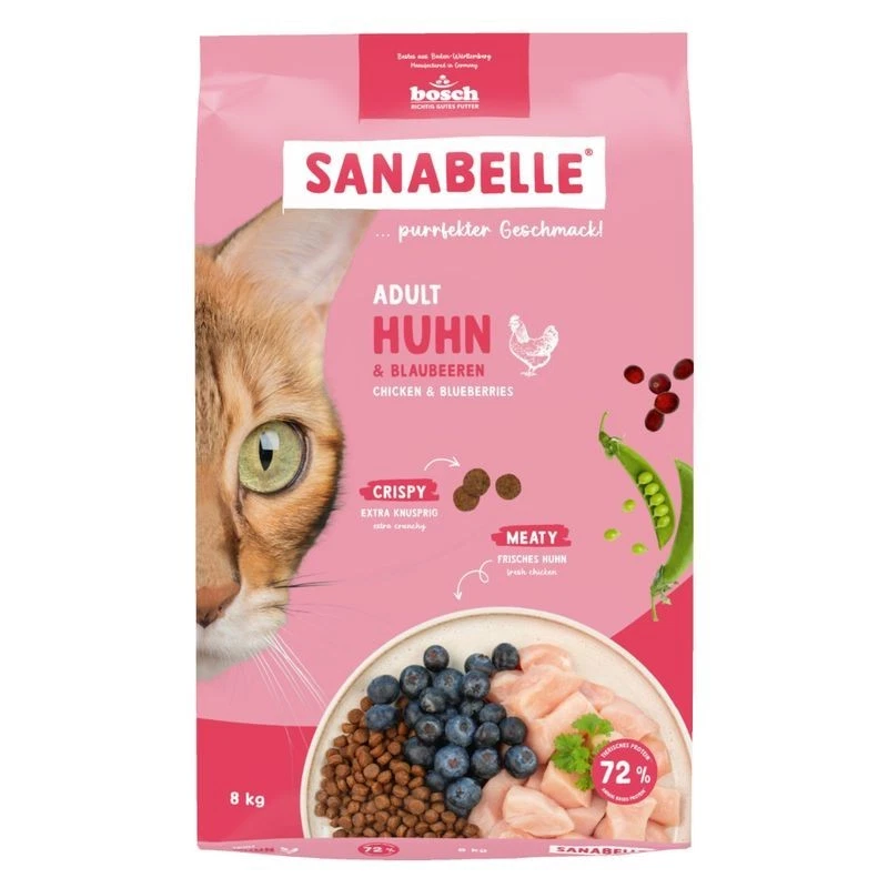 Sanabelle Adult mit Huhn & Blaubeeren 8 kg - Bild 2 von 2