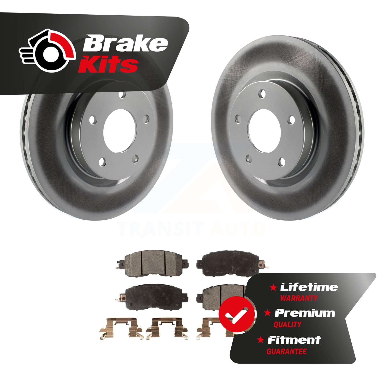 Front Coated Disc Brake Rotors Ceramic Pad Kit For 2013-2024 Nissan Altima Sedan