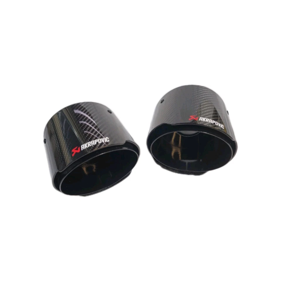 2 TERMINALI SCARICO ACCIAIO INOX NERO FIBRA DI CARBONIO 130mm STELVIO Alfa Romeo - Imagen 3 de 4