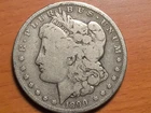 1890 Morgan Silver Dollar 90% Silver Coin No Mint Mark