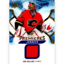 2017-18 UPPER DECK ICE PREMIERES JERSEY #IPJ-JG JON GILLIES NM/MINT CALGARY