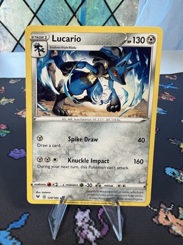 Lucario #120 SWSH Vivid Voltage Non-holo Pokemon TCG Card 2020 120/185 Free Ship