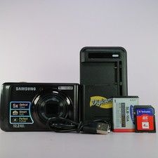 Samsung Digital Camera PL57 12.2MP Black Tested Full Working Set
