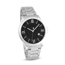 Elegante Herren-Armbanduhr, Edelstahlarmband, silber, Edelstahl, Ø 42 mm