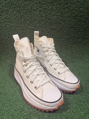 Size 6.5- Converse Run Star Hike Platform White Canvas Gum Sole Worn Once Womens