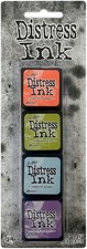 Distress Mini Ink Pads 4/Pkg Kit 8
