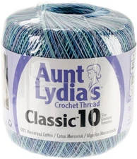 Coats Crochet Aunt Lydia's Classic Crochet Thread Size 10-Ocean (3Pk)