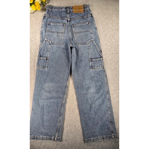 Vintage 90s Carters Kids Size 10 Carpenter Jeans 24x25 Denim Wide Leg Baggy Y2K