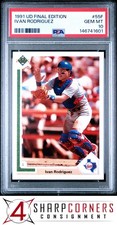 1991 UPPER DECK FINAL EDITION #55F IVAN RODRIGUEZ RC HOF PSA 10