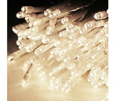 ProductWorks 8-Function Micro Bulb LED Light String, Cool White, 32-Feet