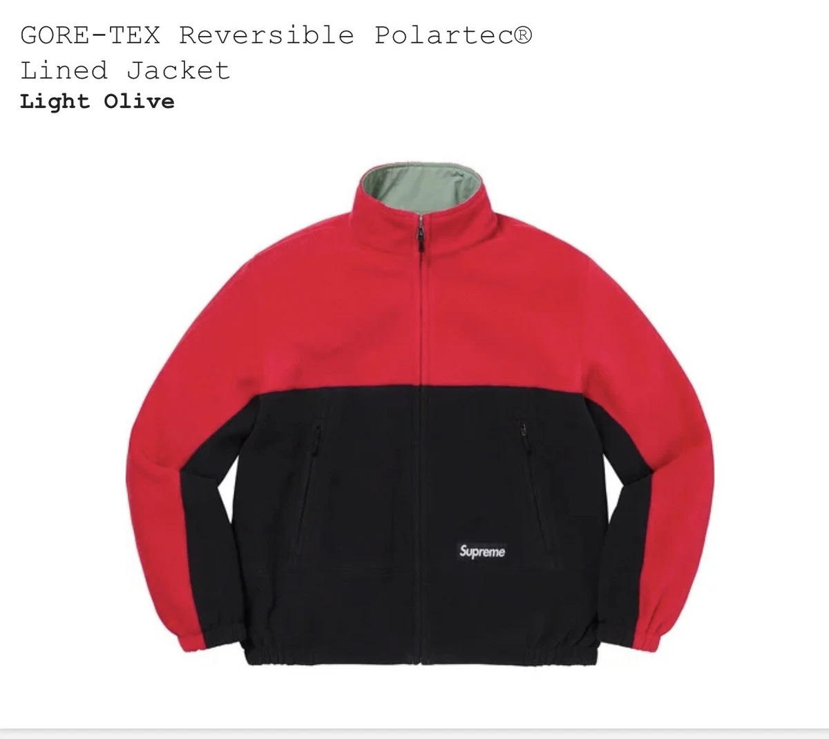 Supreme SS22 GORE TEX Reversible Polartec Lined Jacket Large Olive SOLD OUT DS