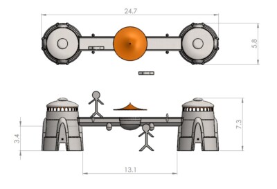 Mos Espa Grand Arena Over Bridge Diorama For 3.75in (1:18) Figures (Small)