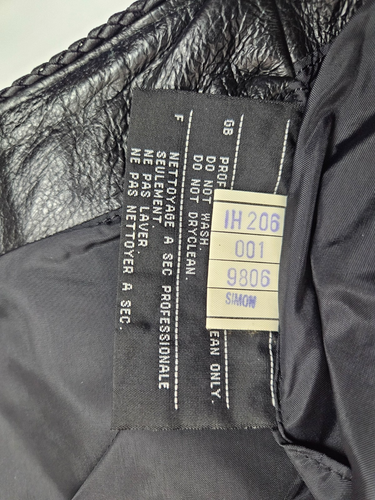 Chaleco de cuero negro Harley Davidson para mujer bolsillos delanteros con cremallera años 90 motociclista talla M - Imagen 10 de 14