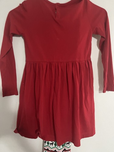 Christmas Outfit Girls Sz 7 Red Dress & Pants Casual School Green Holiday Church - Picture 8 of 8