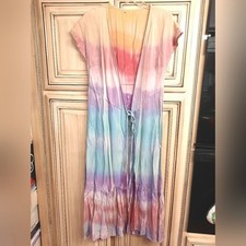 Beautiful Sherbert Pastel Cover-up Tie Front - Small - New