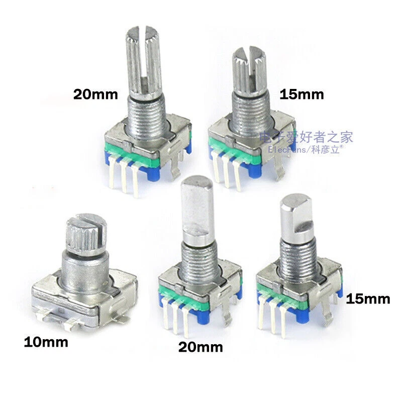 Rotary Shaft Encoder EC11 5Pin With Push Switch Digital Potentiometer 10/15/20mm - Image 2 of 4