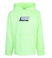 Boys 4-7 Nike Wordmark Raglan Therma-FIT Hoodie Green Size 4