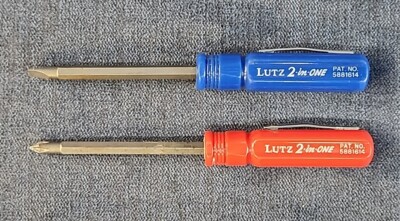 2 Lutz Hardware 2-in-One Pocket Screwdriver Red & Blue Dacorta