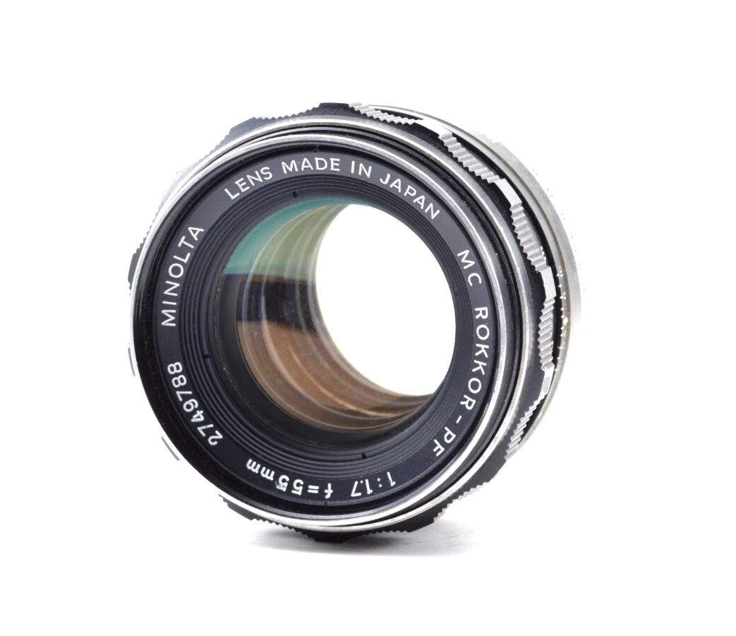 Minolta Rokkor PF 55mm Focal Camera Lenses f/1.7 Maximum Aperture