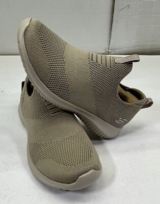 Skechers Women's Ultra Flex First Take Taupe Slip On Shoes Size: 6