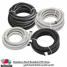 4an 6an 8an 10an 12an Nylon Stainless Steel Braided Fuel Hose Oil Gas Air Line