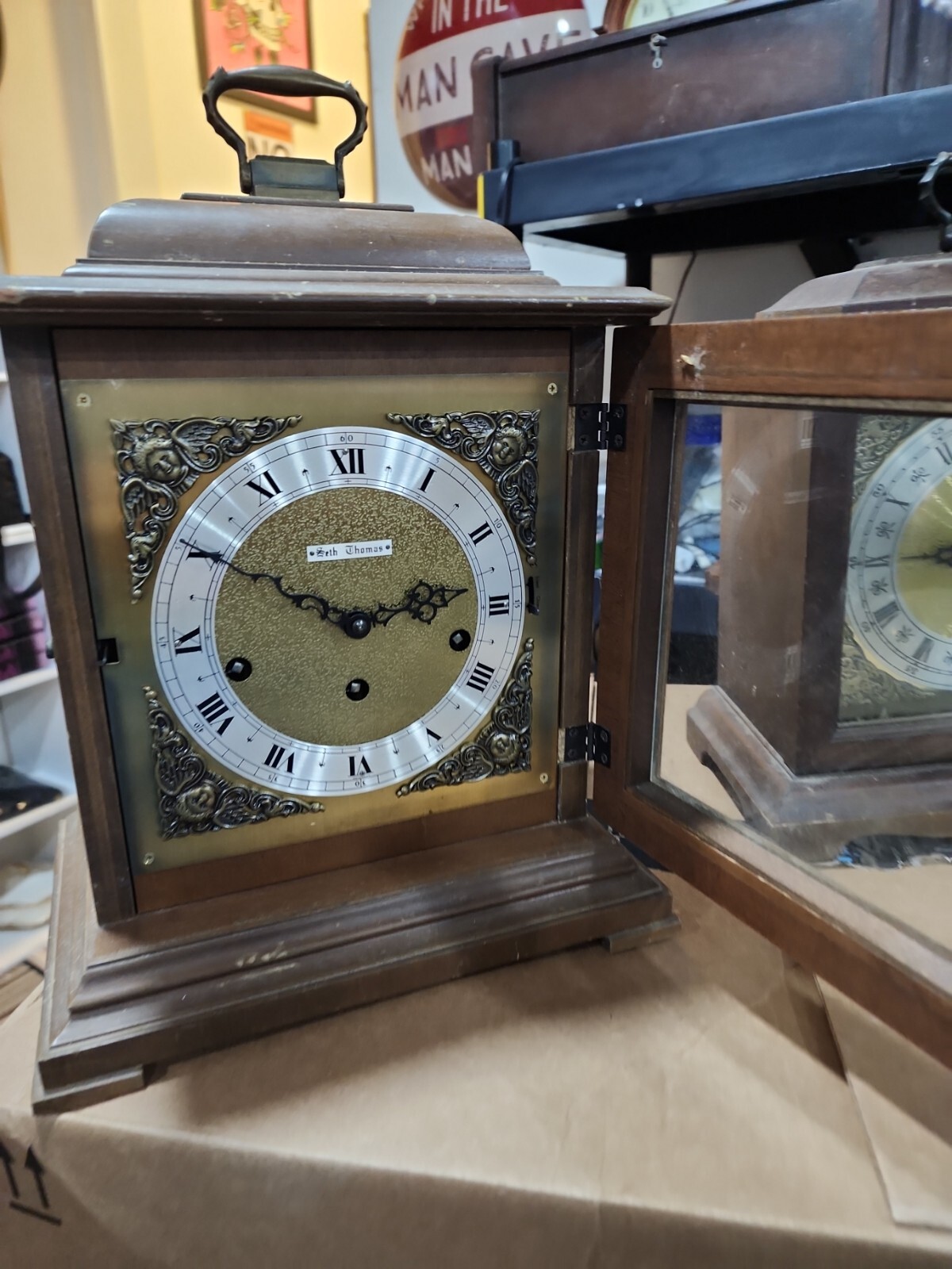 Seth Thomas 8Day Legacy3W 1314000 Mantel Table Clock Westminster