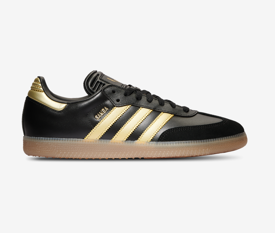 Adidas Samba Messi Black Gold Leather Suede