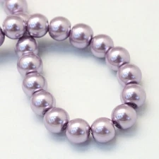 Z Glass Pearl Bead round lot of 5 strands 31 INCH LONG 4mm LILAC LP1