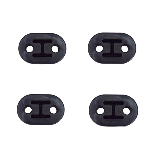 4x Polyurethane Exhaust Hangers - Adjustable Universal Muffler Rubbers (Blue)