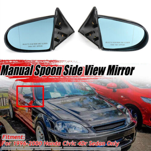 2x Carbon Fiber Car Rear View Mirrors For Honda Civic 4dr Sedan EK 1996-2000 US - Bild 2 von 17