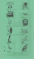 EXETER CHRISTMAS POST 1976 SIR WINSTON CHURCHILL SHEET OF 12 CINDERELLA STAMPS