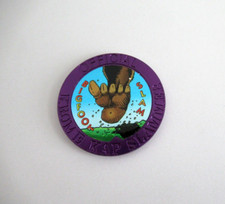 Vintage Official Krome Kap Metal Pog Slammer BIF FOOT Design Purple 1994