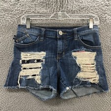 Rock Republic Cut-Off Shorts Womens 4 actual 29x3.5 Blue Denim Distressed