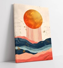 SUNSET ABSTRACT BOHO MINIMALIST DECOR FRAMED CANVAS WALL ART PICTURE PRINT